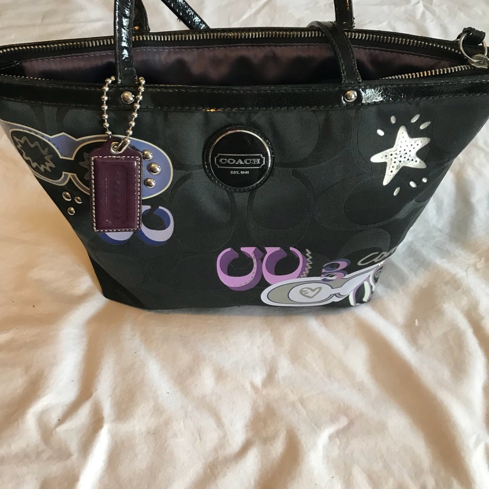RARE Coach H1176-F17587 Appliqué Tote